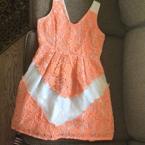 Orange dress.